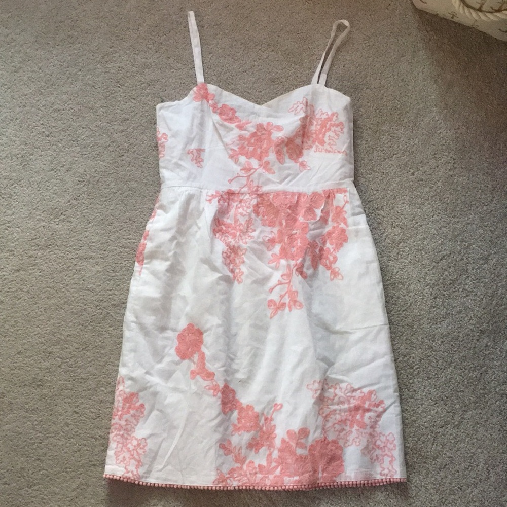 J. Crew pink and white sundress